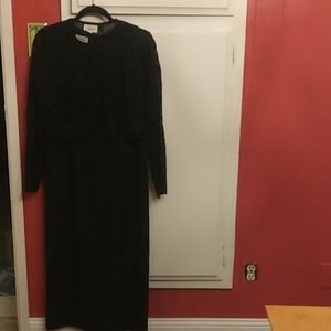 Talbot Black dress with cardigan